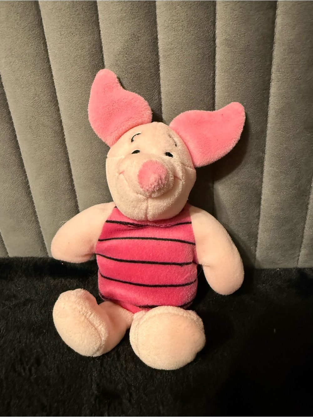 Disney Winnie the Pooh Piglet Plush Stuffed Animal Pink Striped Toy